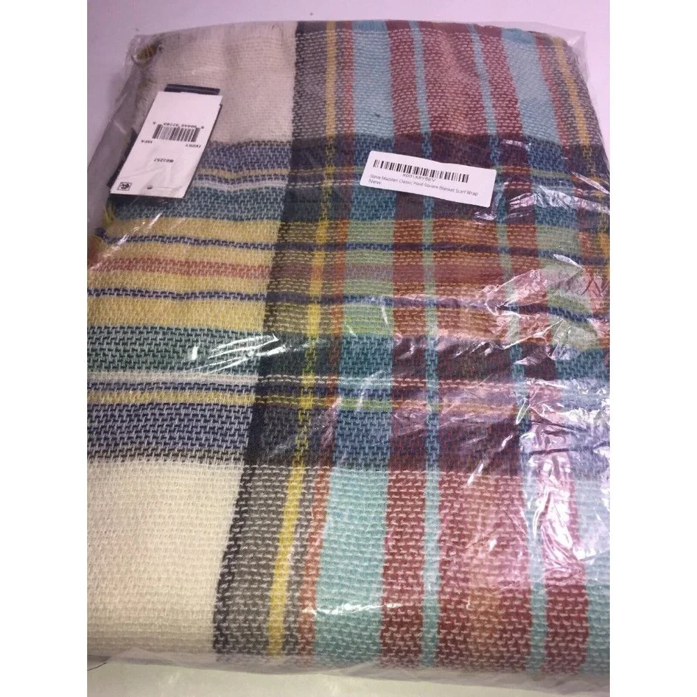 Steve Madden Classic Plaid Blanket Wrap
